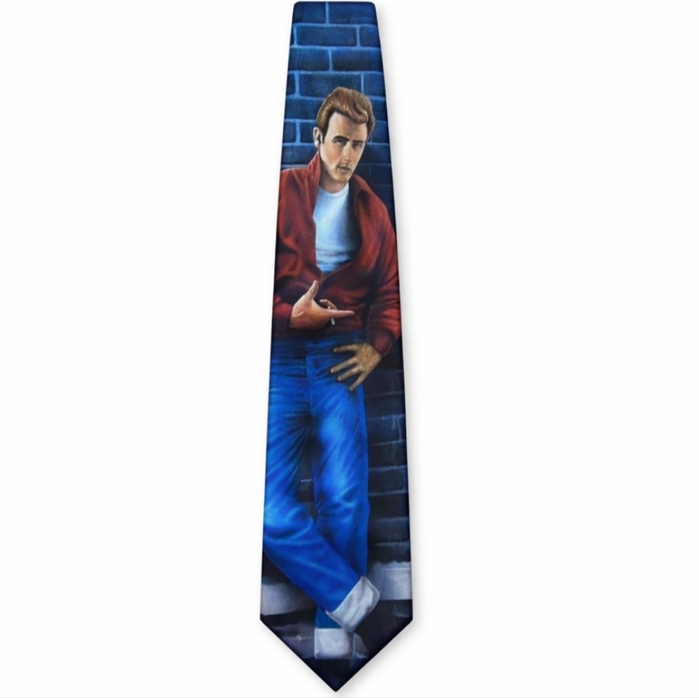 Vintage 1994 Ralph Marlin James Dean “The Legend” Novelty Tie NWT